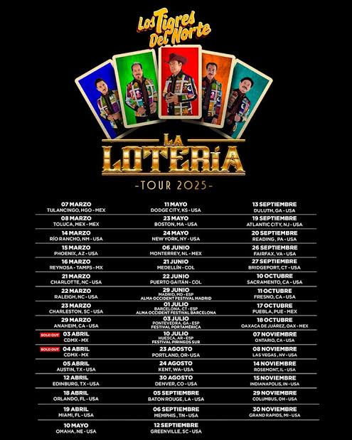 Tigres del norte gira 