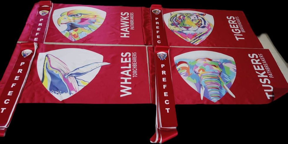 Customized Sashes and Flags