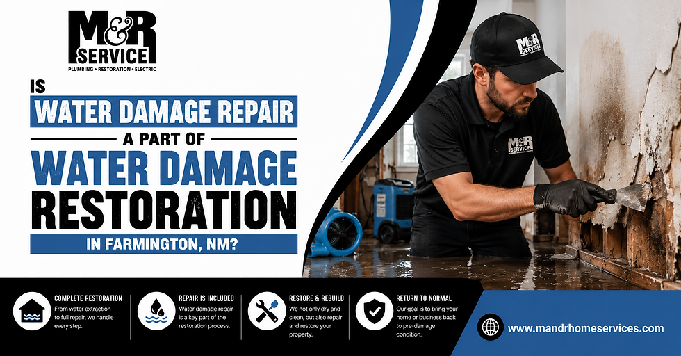 Is Water Damage Repair a Part of Water Damage Restoration in Farmington? 