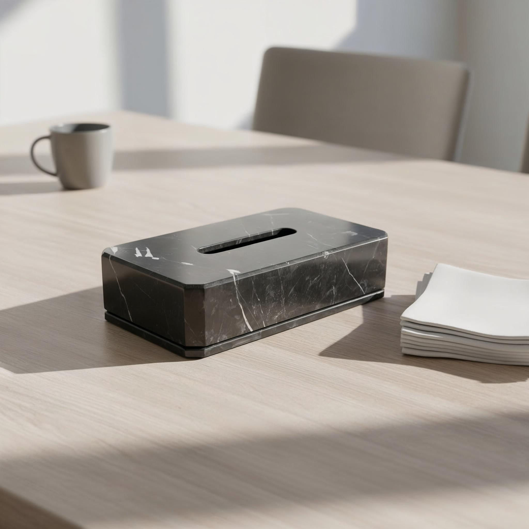 Alexander Black Marble Napkin Box