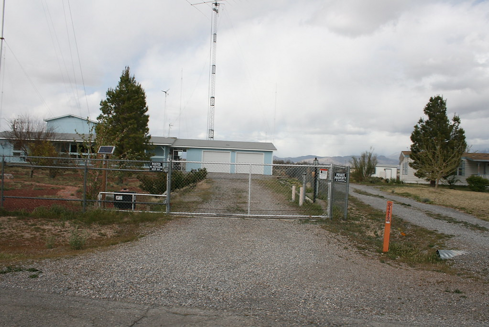 The gate to his compound