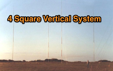 photo of a Ground Mounted 4 Square Antenna made from towers