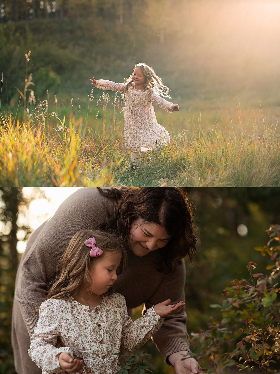 little girl explores park with her mom for mommy & me sessions