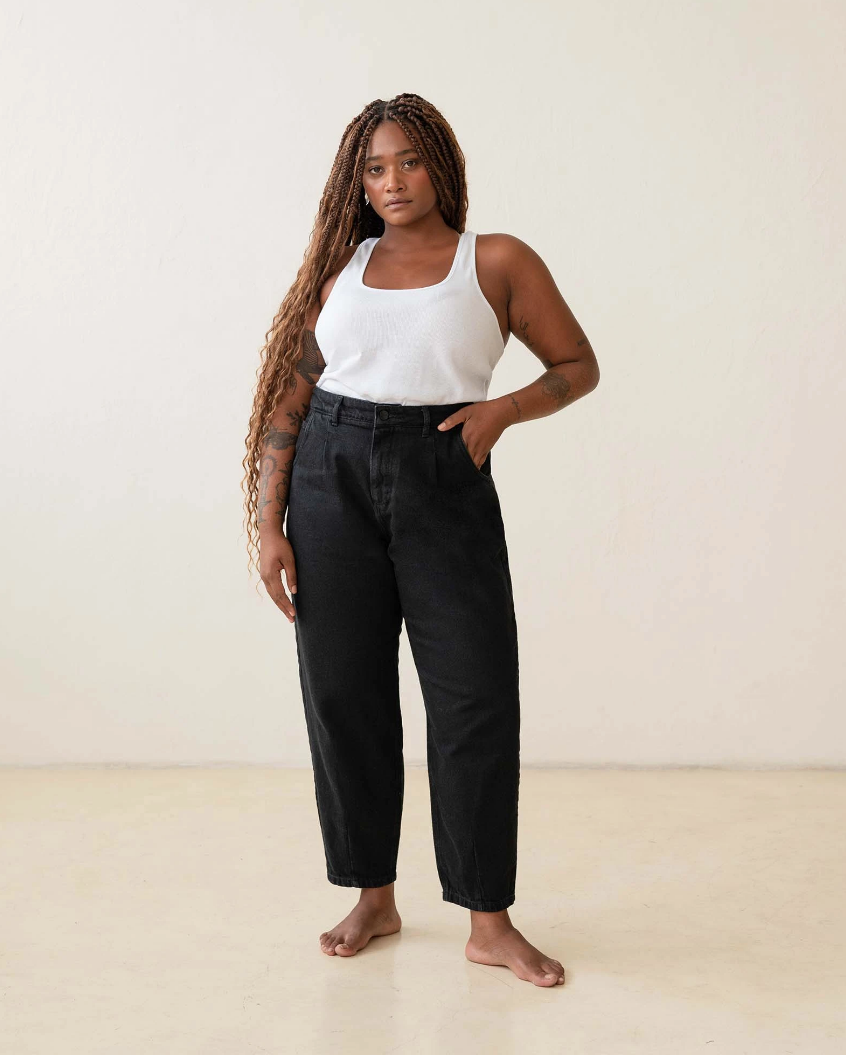 Miniatura: Calça Jeans Taper Preto Yes I Am Jeans
