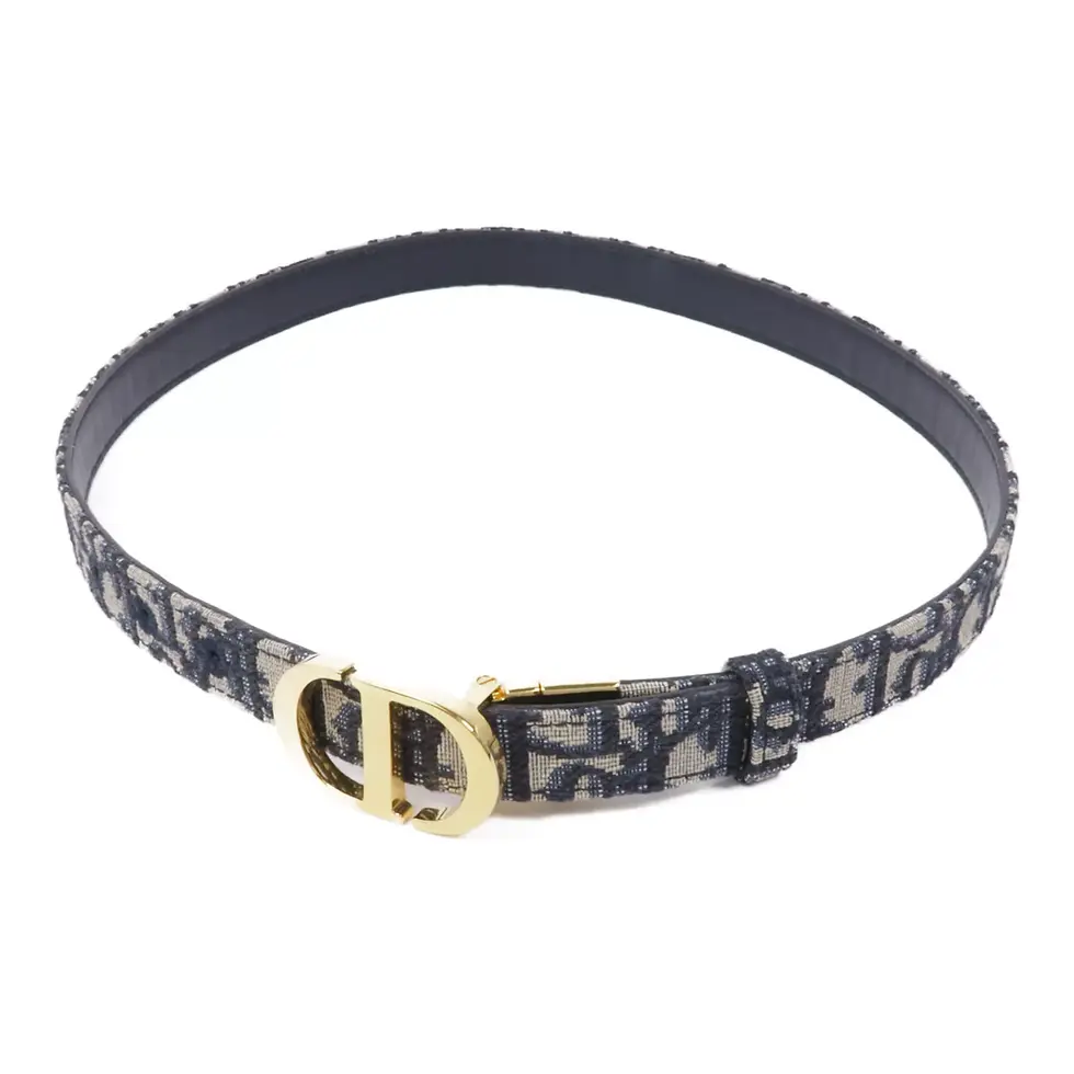 תמונה ממוזערת: Christian Dior CD GHW Saddie Belt Canvas Blue