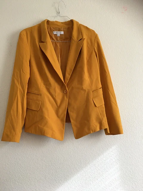 New York Company Yellow Blazer Size 18 Heart Of Courage