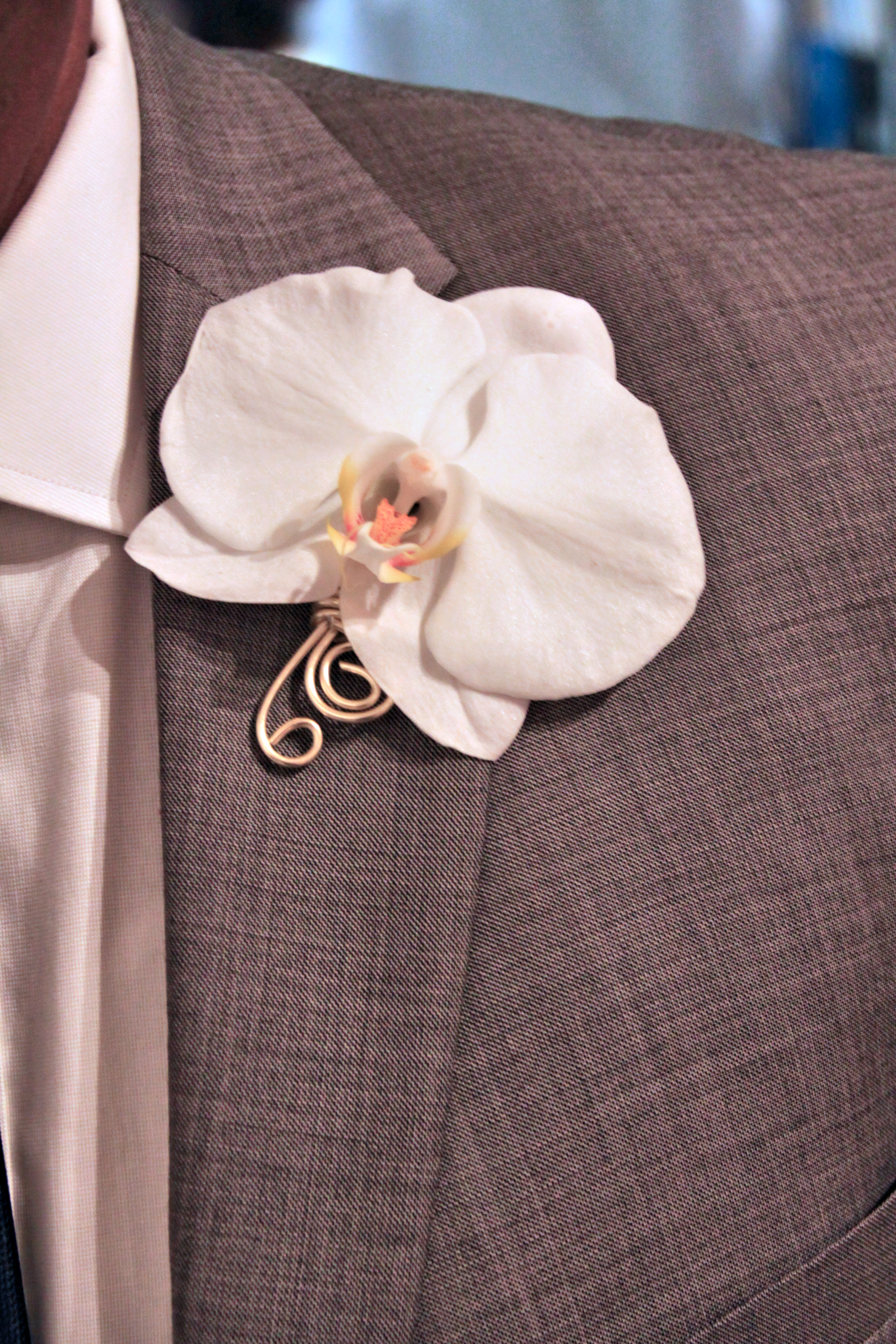 Gilded Orchid Boutonniere