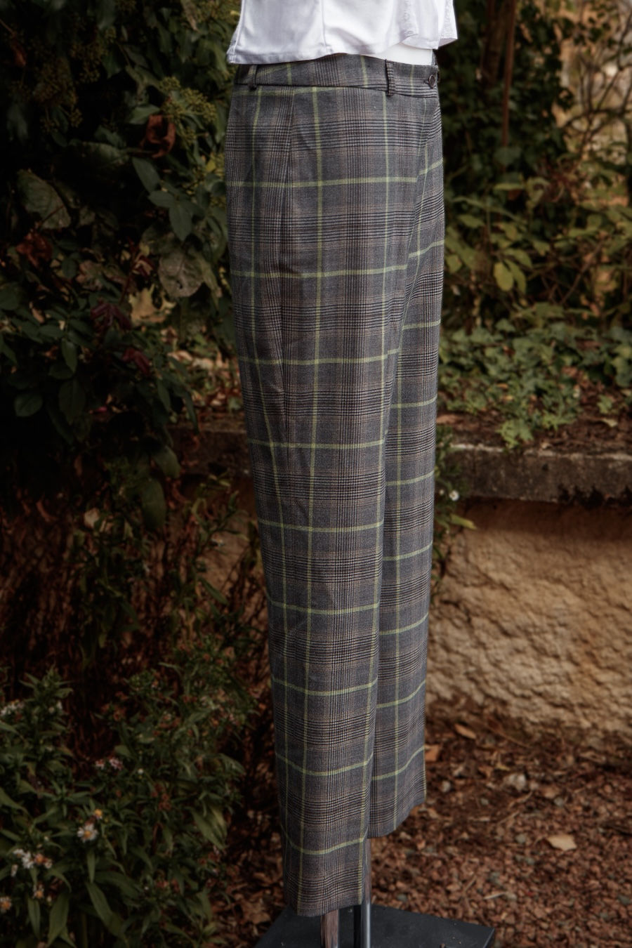 Miniature : Pantalon Prince-de-Galles vintage - Taille M