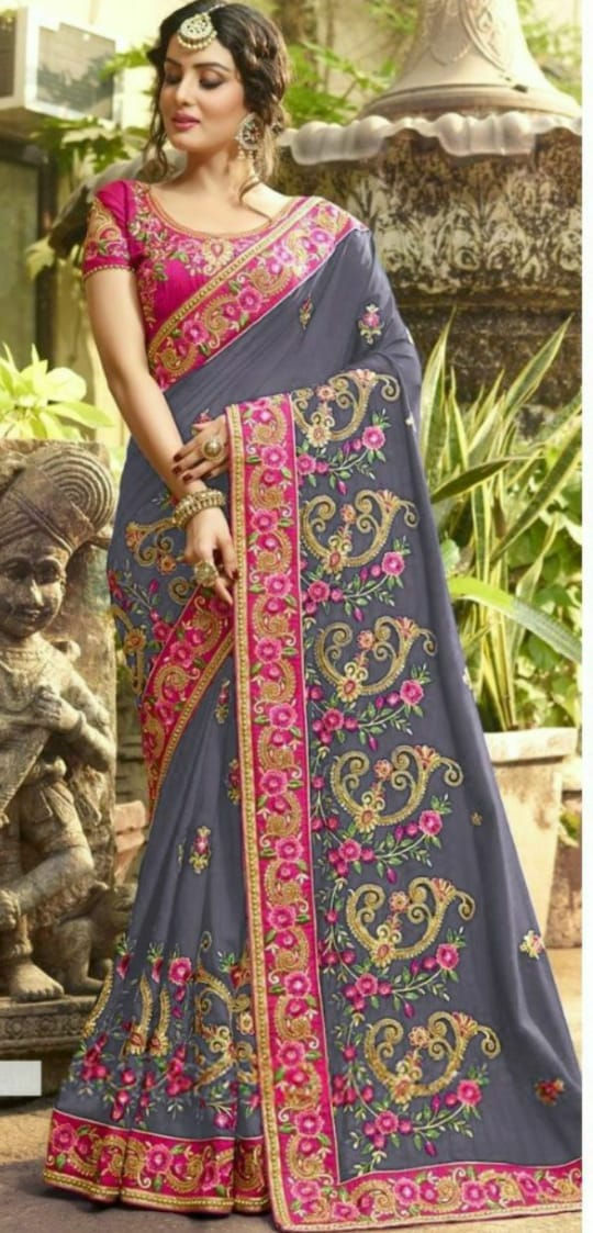 Thumbnail: Rangoli Silk Saree with Coding Work