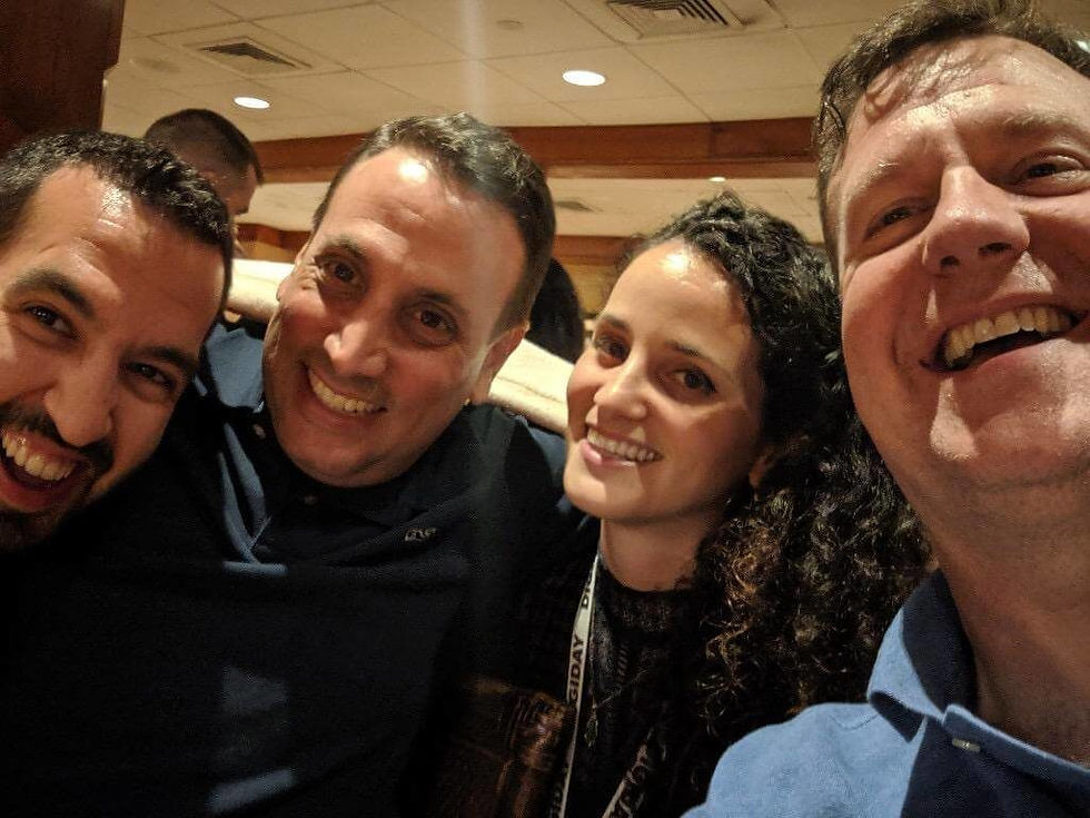 Liat and me with Dan Shar from Dow Jones and Kevin Murphy from DistroScale.