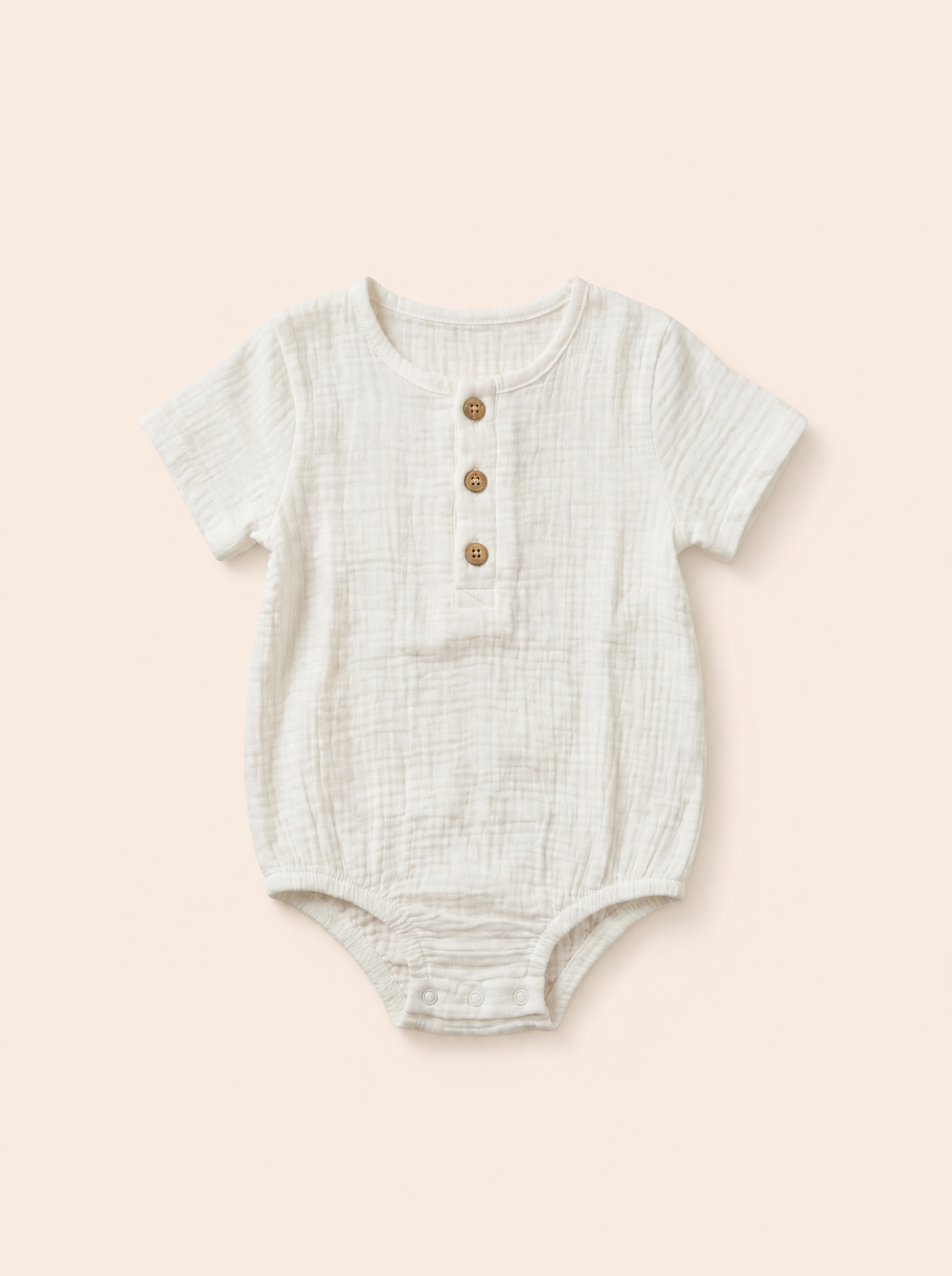 No Bleach Coconut Organic Cotton Short Bodysuit