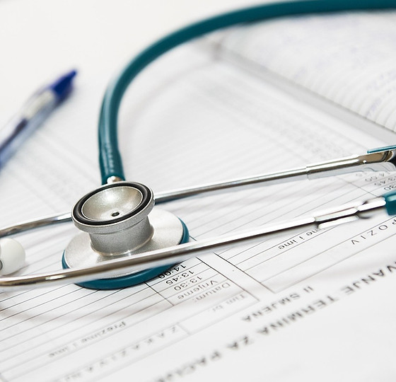 Sthethoskop auf einen Terminkalender