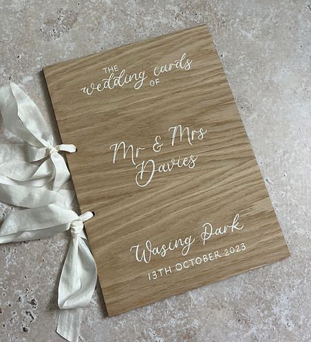 Wedding card keeper file - wooden