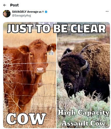 cow and bison: "Cow vs High Capacity Assault Cow"