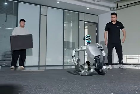 robot recovers after being pushed over