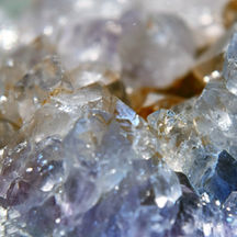 Macro shot of raw crystals