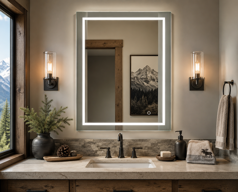 30" x 32" LED Backlit Bathroom Mirror