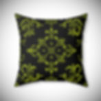 Trendy Retro Lime 'Flourish' Pillow Arttee.online