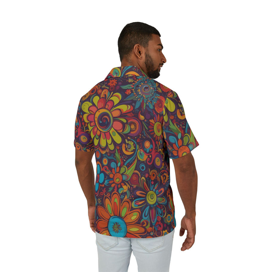 Flower power funky hawaiian shirt