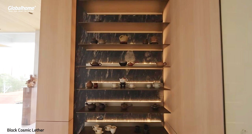 Wooden staircase with elegant railing inside a modern home.