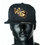 Thumbnail: Black Snapback WG Logo In Gold Premium Designer Apparel For Men