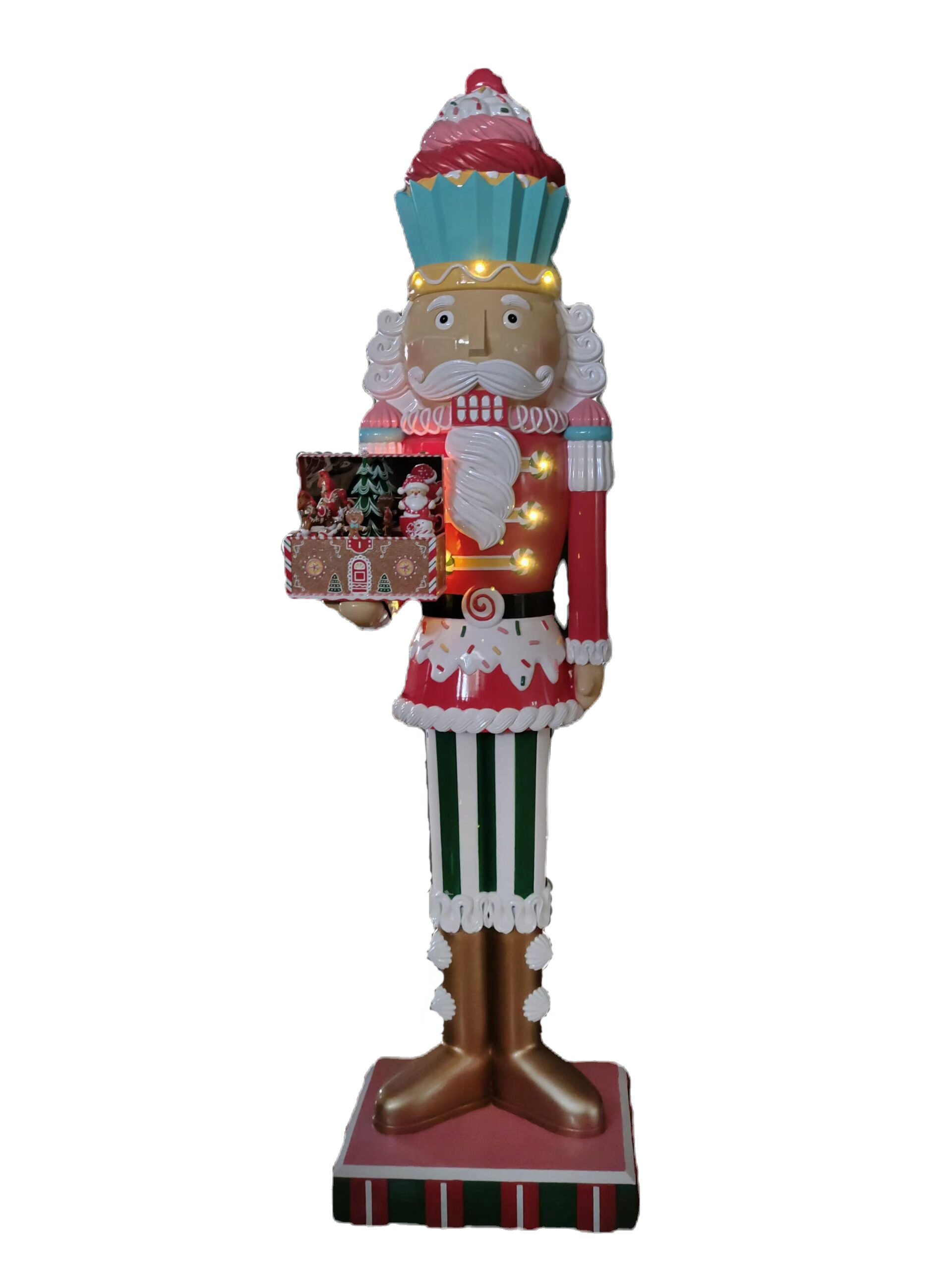 216cm Animated Candy Nutcracker with lights and Music