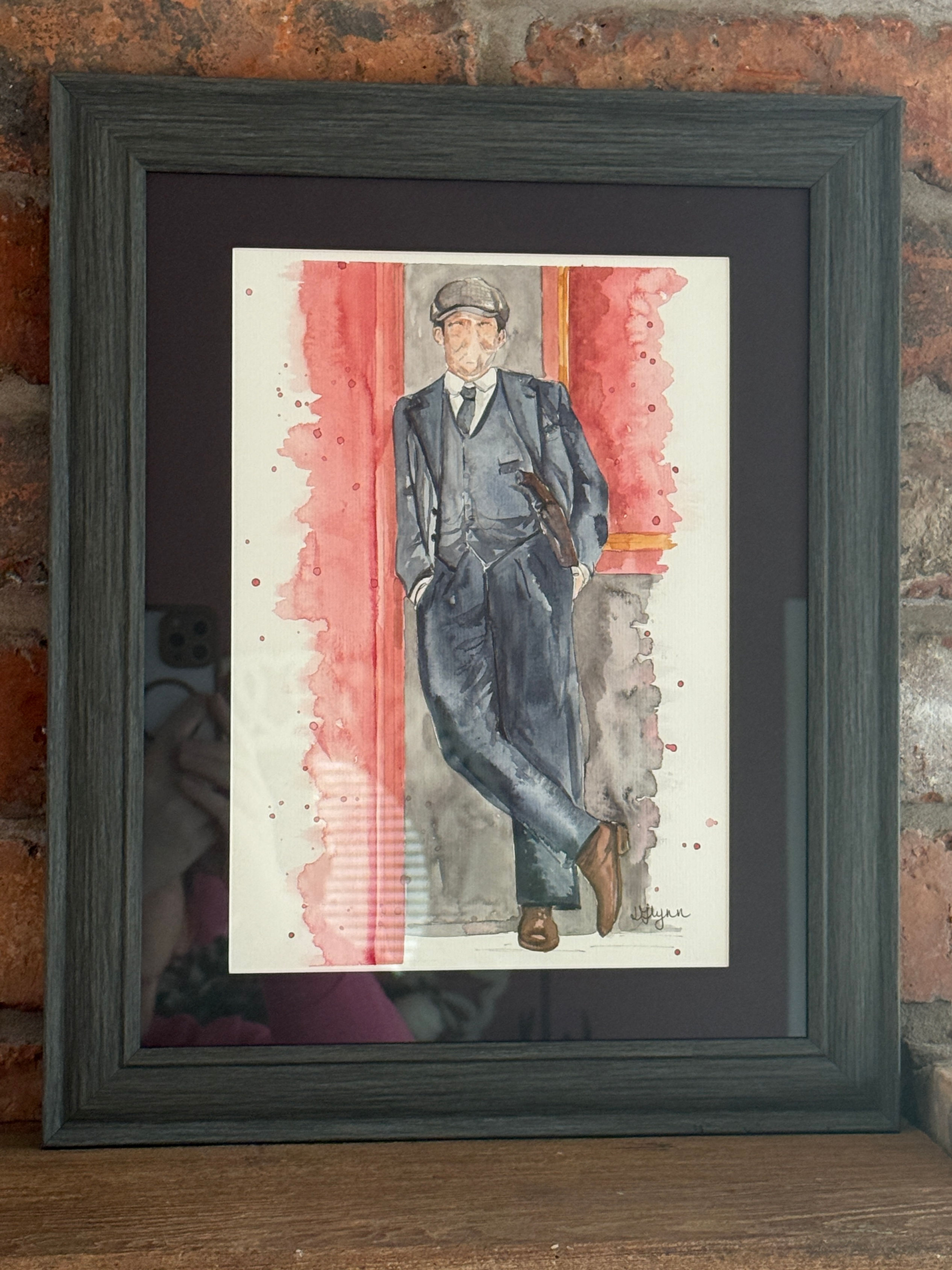 Johnny Dogs Original Framed Painting 