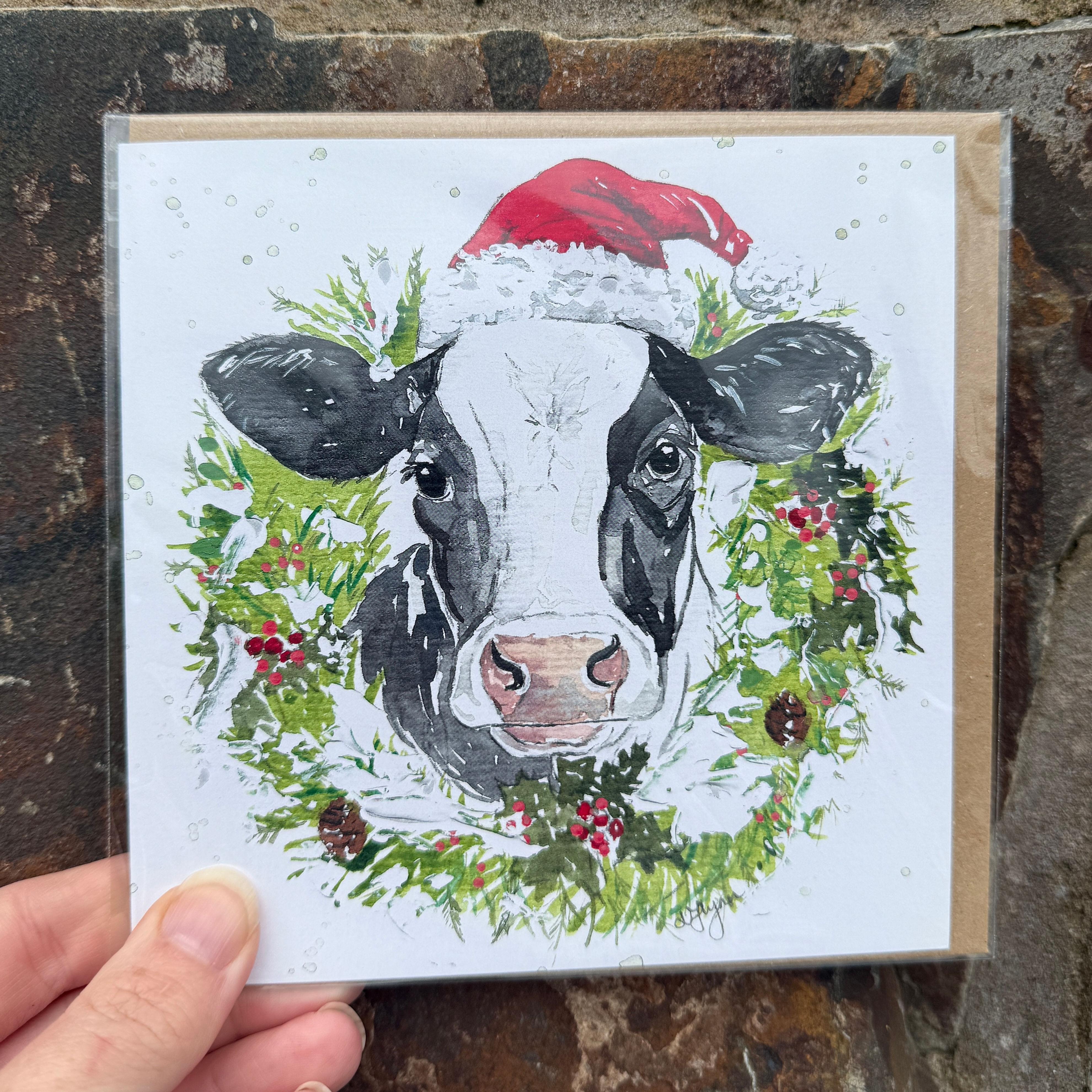 A VERY DAIRY CHRISTMAS Greetings Card