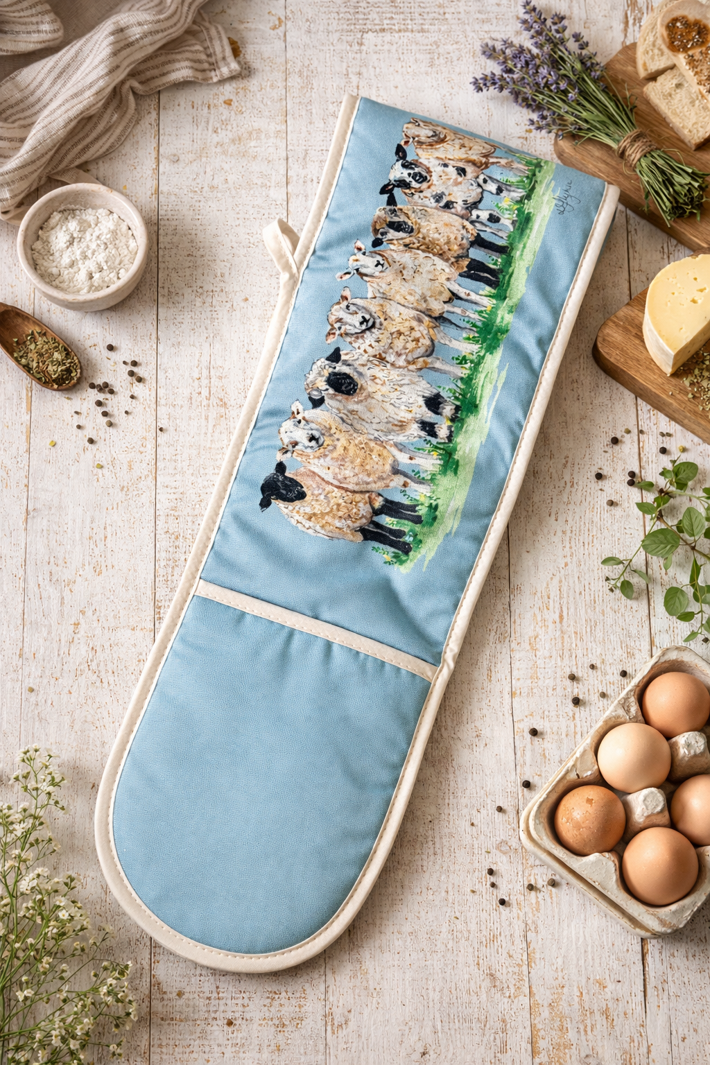 "Ewe Beauties" Double Oven Gloves