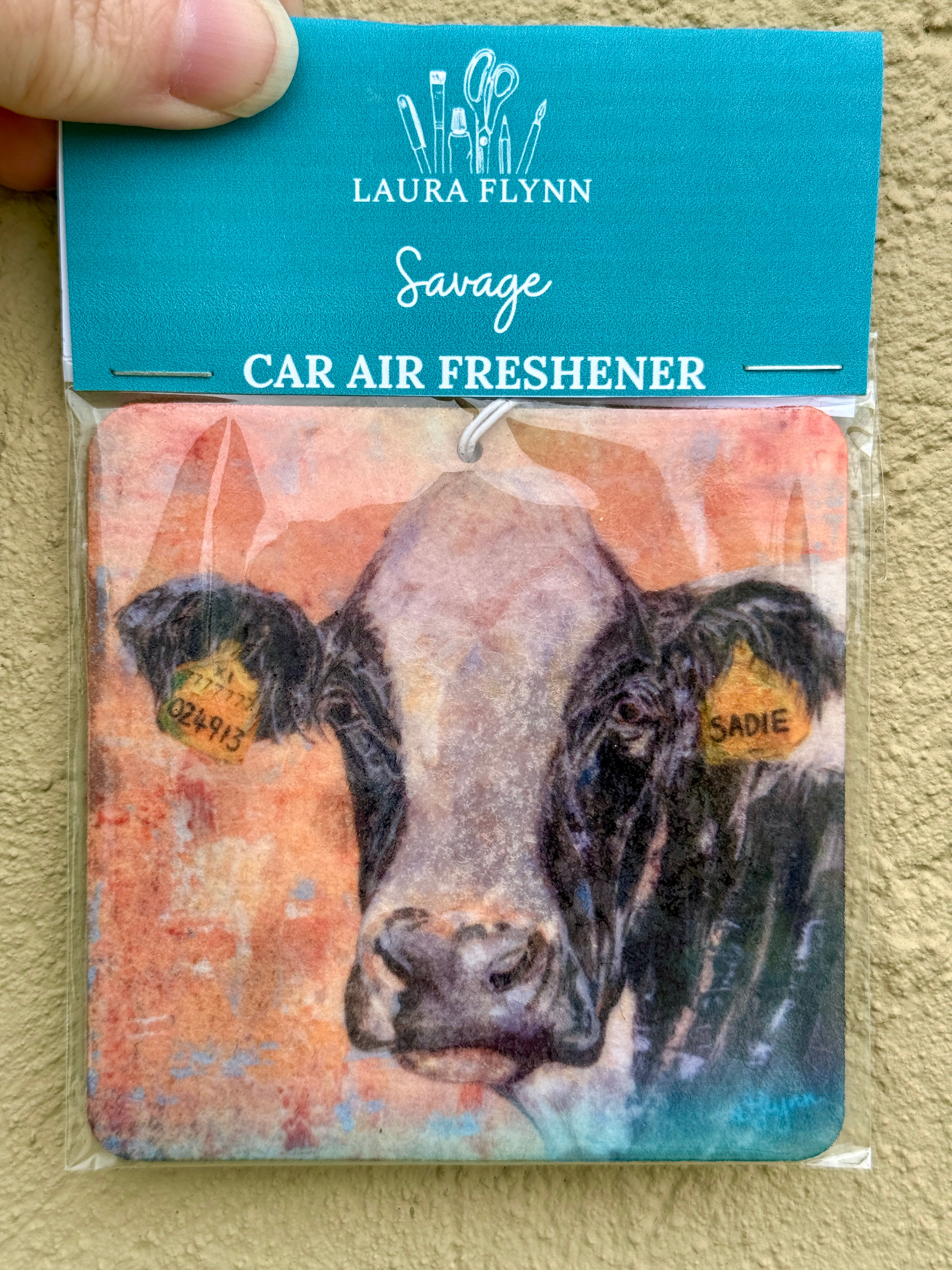 SADIE DAIRY COW Car Air Freshener - Savage
