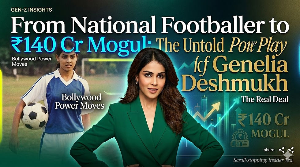 From National Footballer to ₹140 Cr Mogul: The Untold Power Play of Genelia Deshmukh