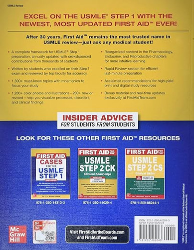 First Aid For the USMLE Step 1 2020, Thirtieth Edition | A1 Book Store