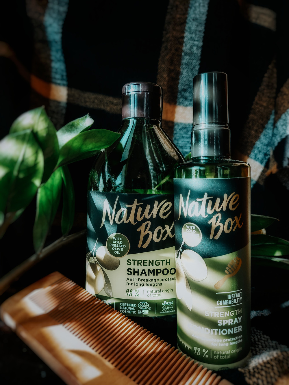 šampón na vlasy s olivovým olejom nature box