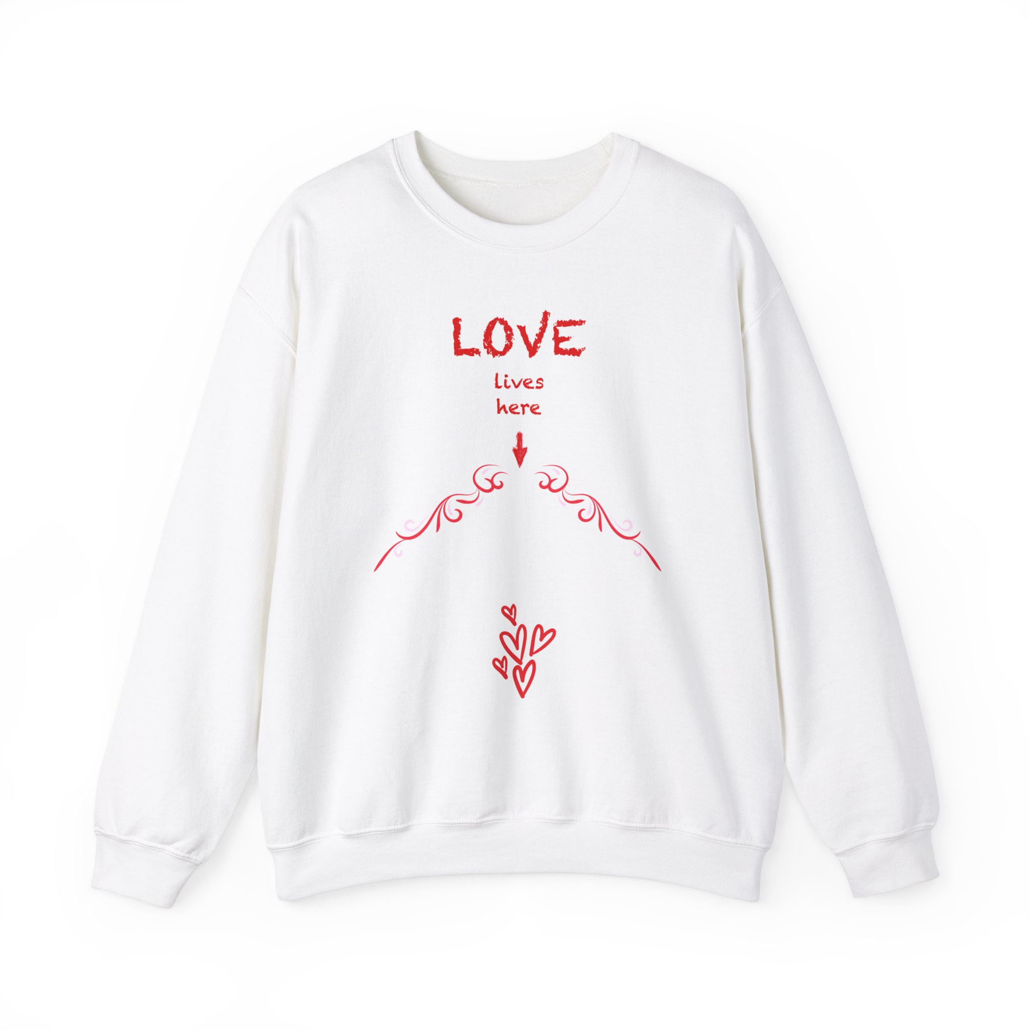 LOVE LIVES HERE Pregnancy Sweatshirt