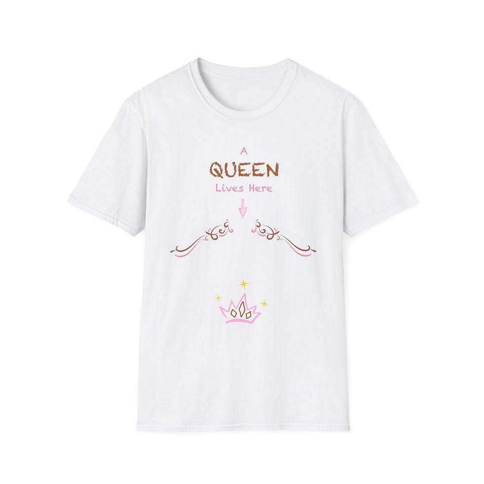 A QUEEN LIVES HERE Pregnancy Tee