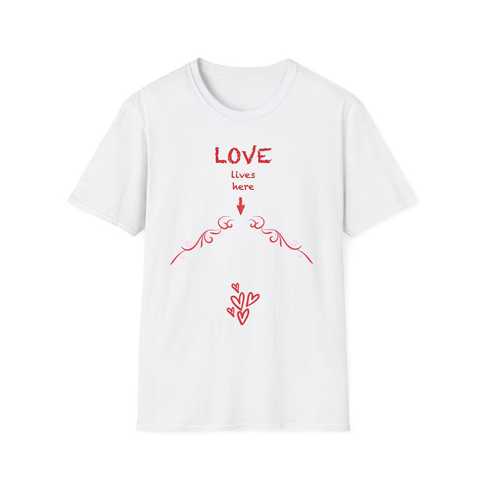 LOVE LIVES HERE Pregnancy Tee