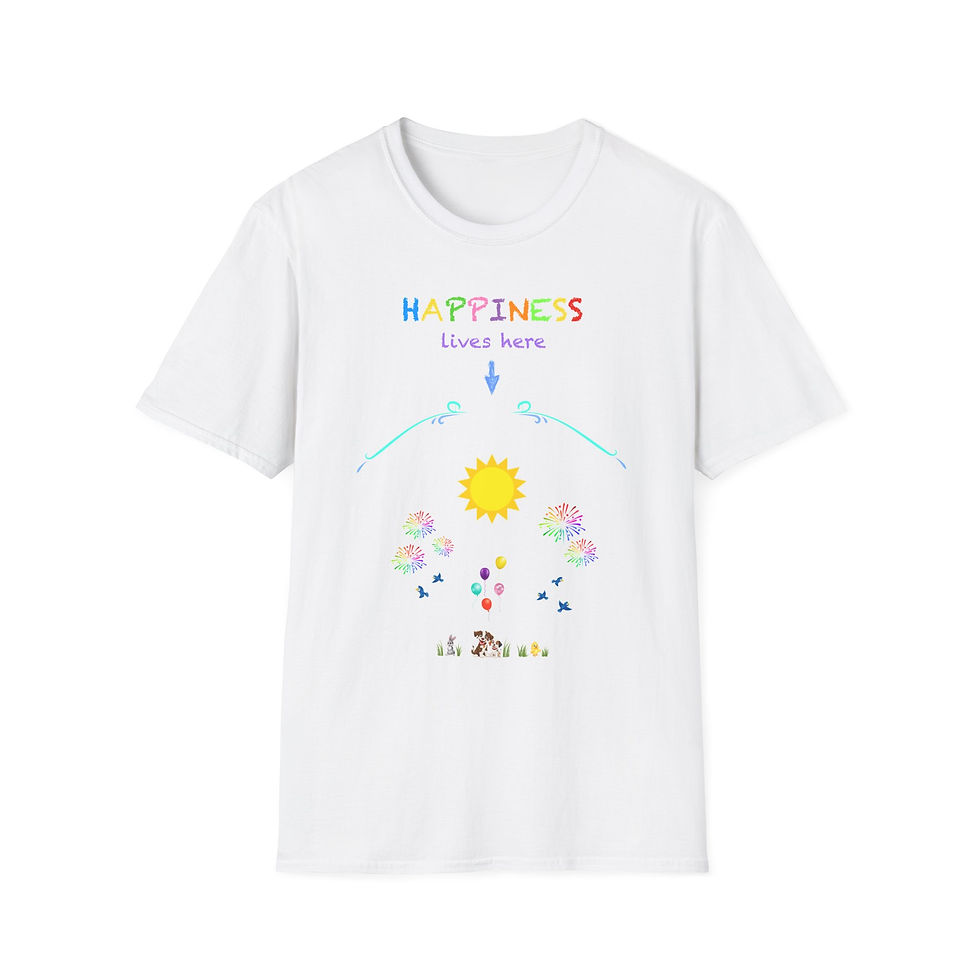 HAPPINESS LIVES HERE Pregnancy Tee 