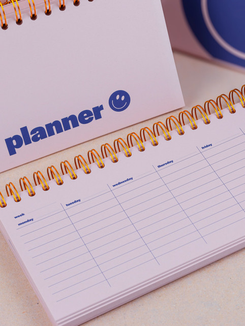 Pastelroze planner
