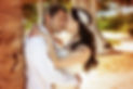 Romantic couple embracing on beach