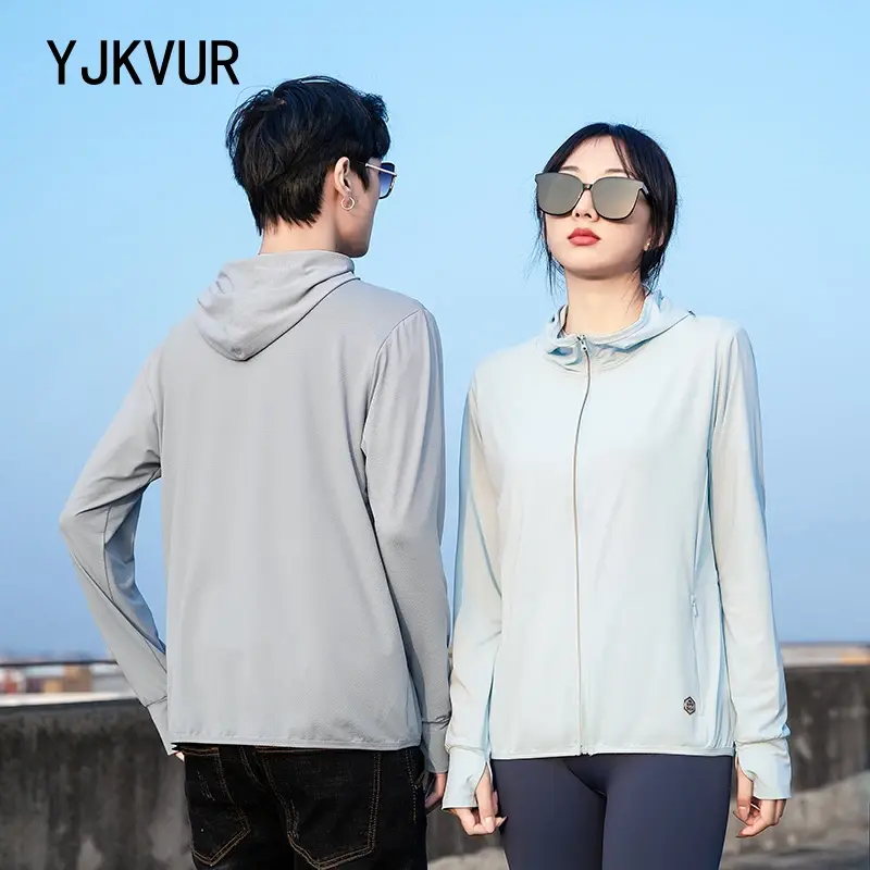 YJKVUR Unisex Summer New UPF 50+ UV Sun Protection Hoodie Jacket Men Women