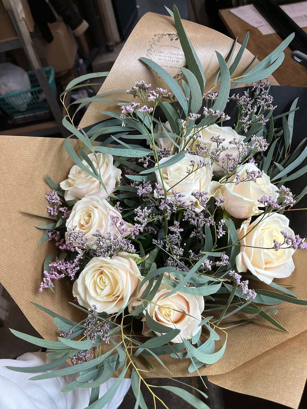 Miniature : Bouquet de Roses rose poudré