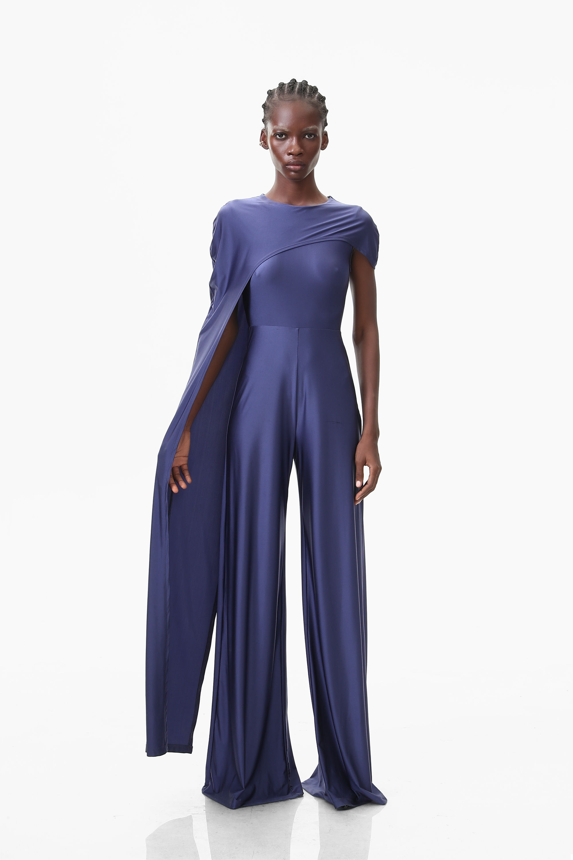 Cloaked Wide-Leg Jumpsuit