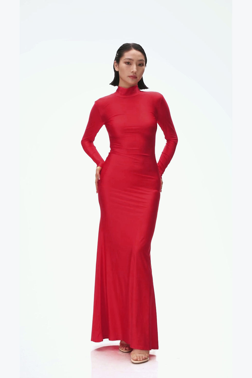 Thumbnail: High-Neck Pillar Maxi Dress