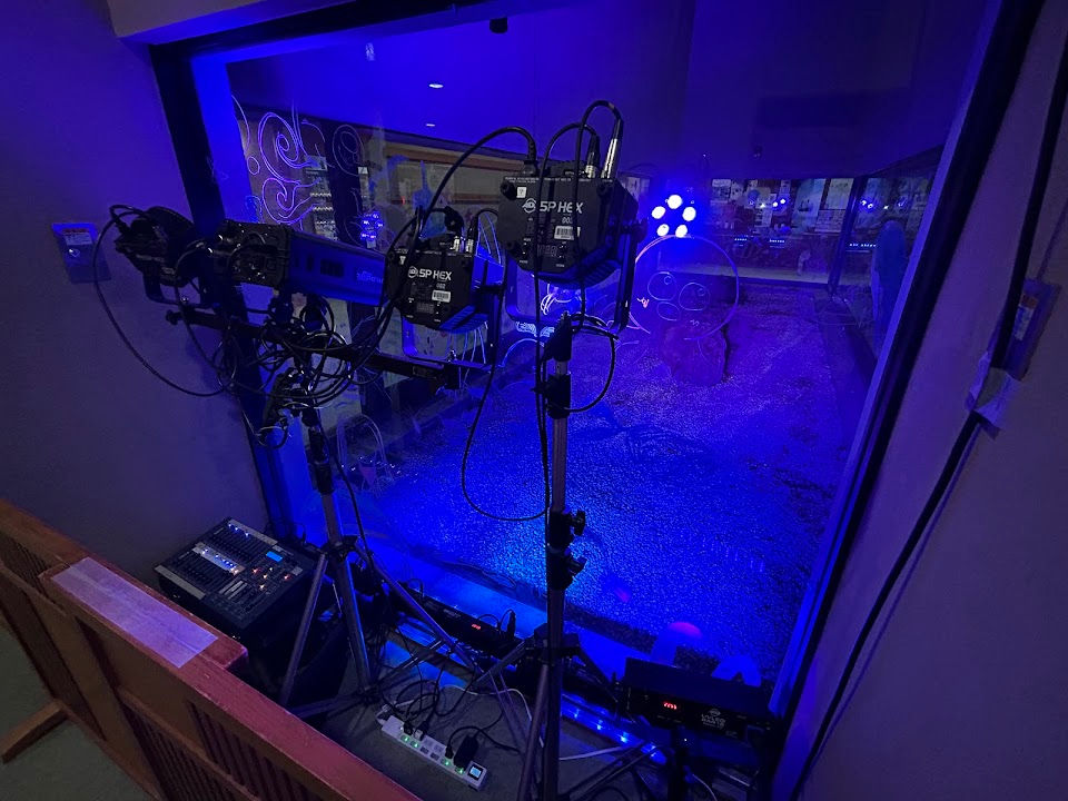 提携している照明デザイナーによるライトアップ