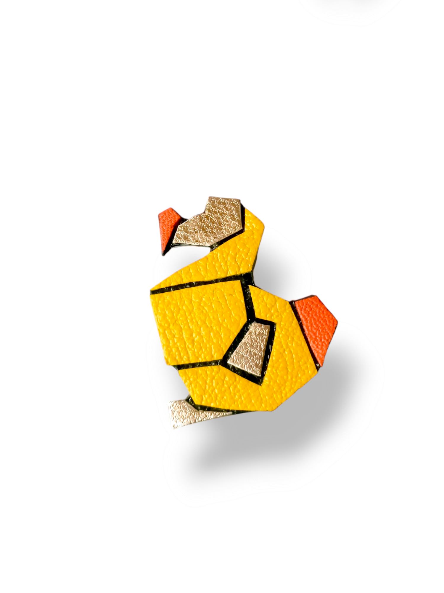 Broche "Aldo" le Dodo jaune moutarde
