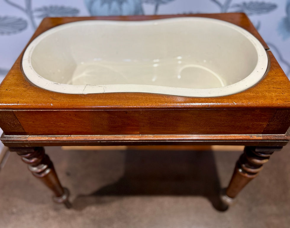 Thumbnail: Victorian Mahogany Baby Side Table /Baby Bath