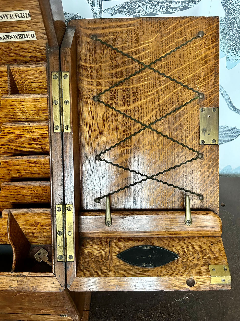 Thumbnail: Victorian Oak Stationery Cabinet