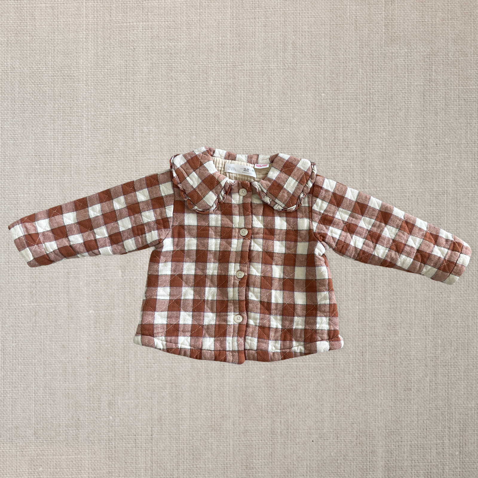 Cinnamon Checked Quilt Jacket