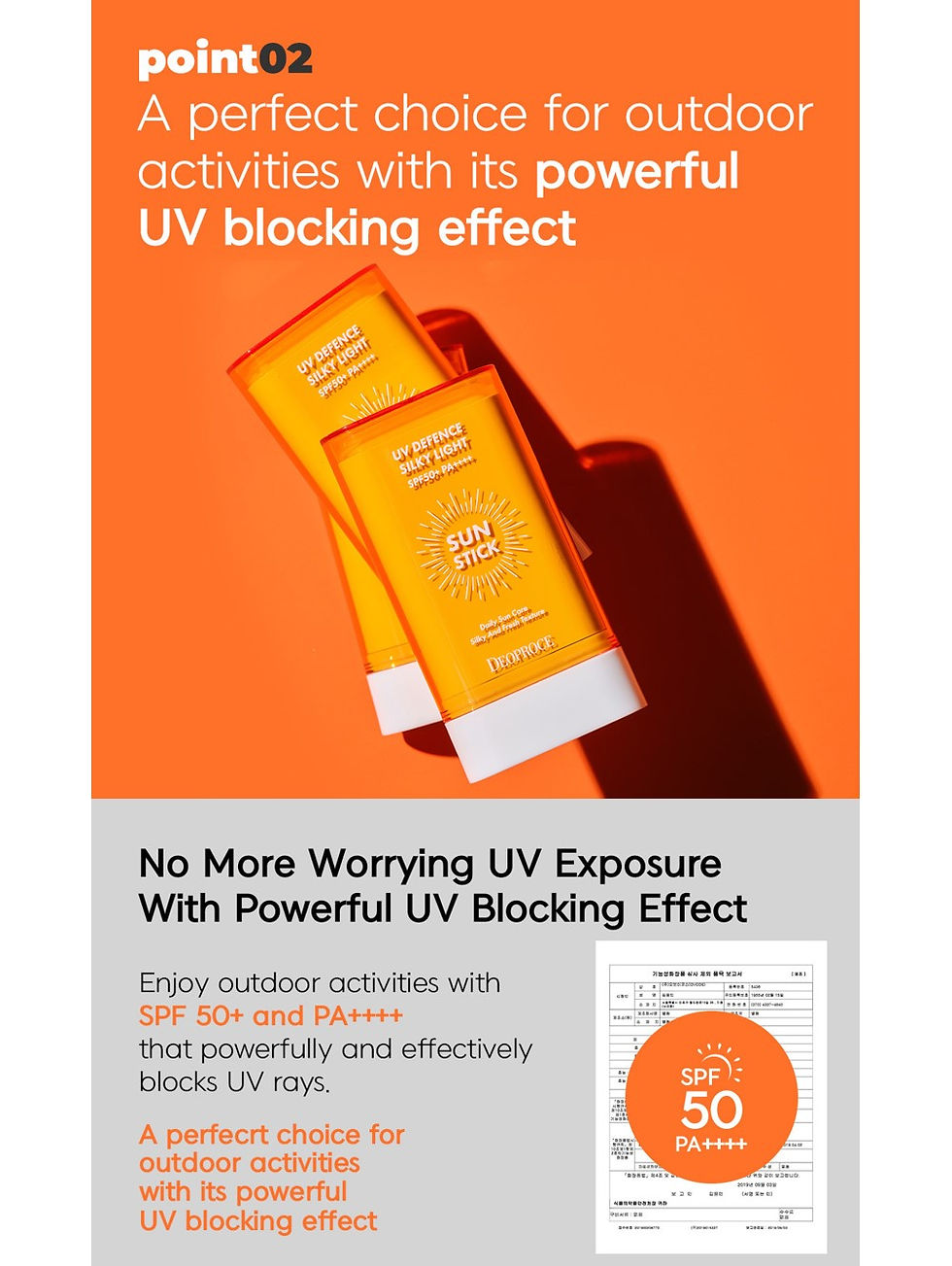 Thumbnail: DEOPROCE UV Defence Silky Light Sun Stick SPF50+ PA++++ 19g