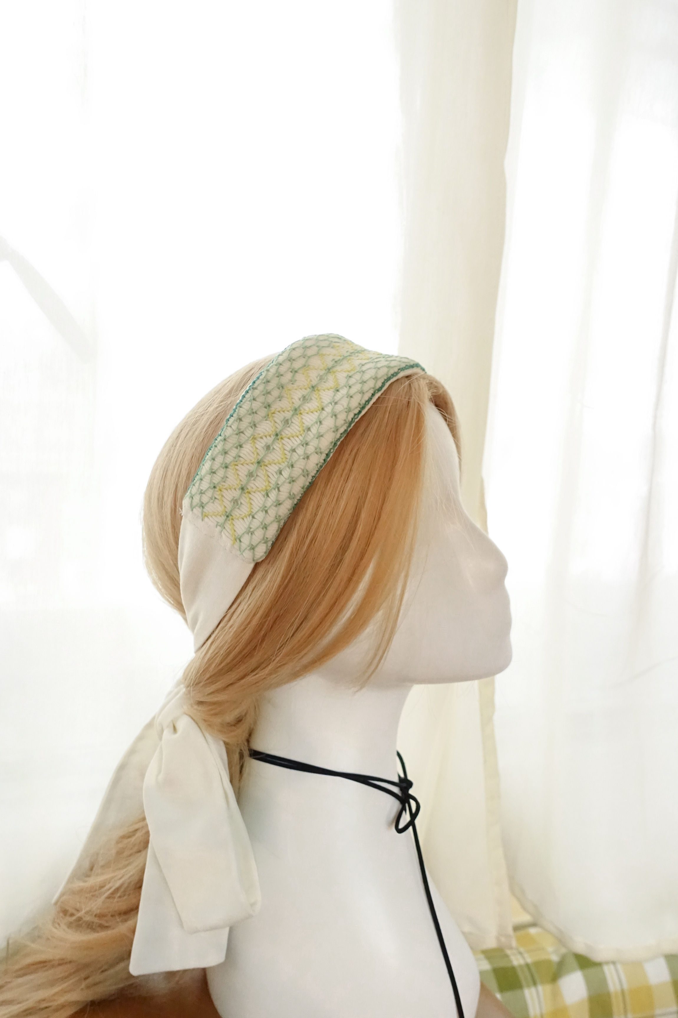 Fresh mint smocking headband